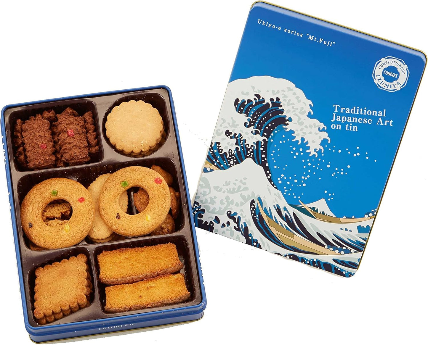 Izumiya Cookie Can Ukiyo-e Series (Man Fuji (Husai)) 1 Piece (x 1)