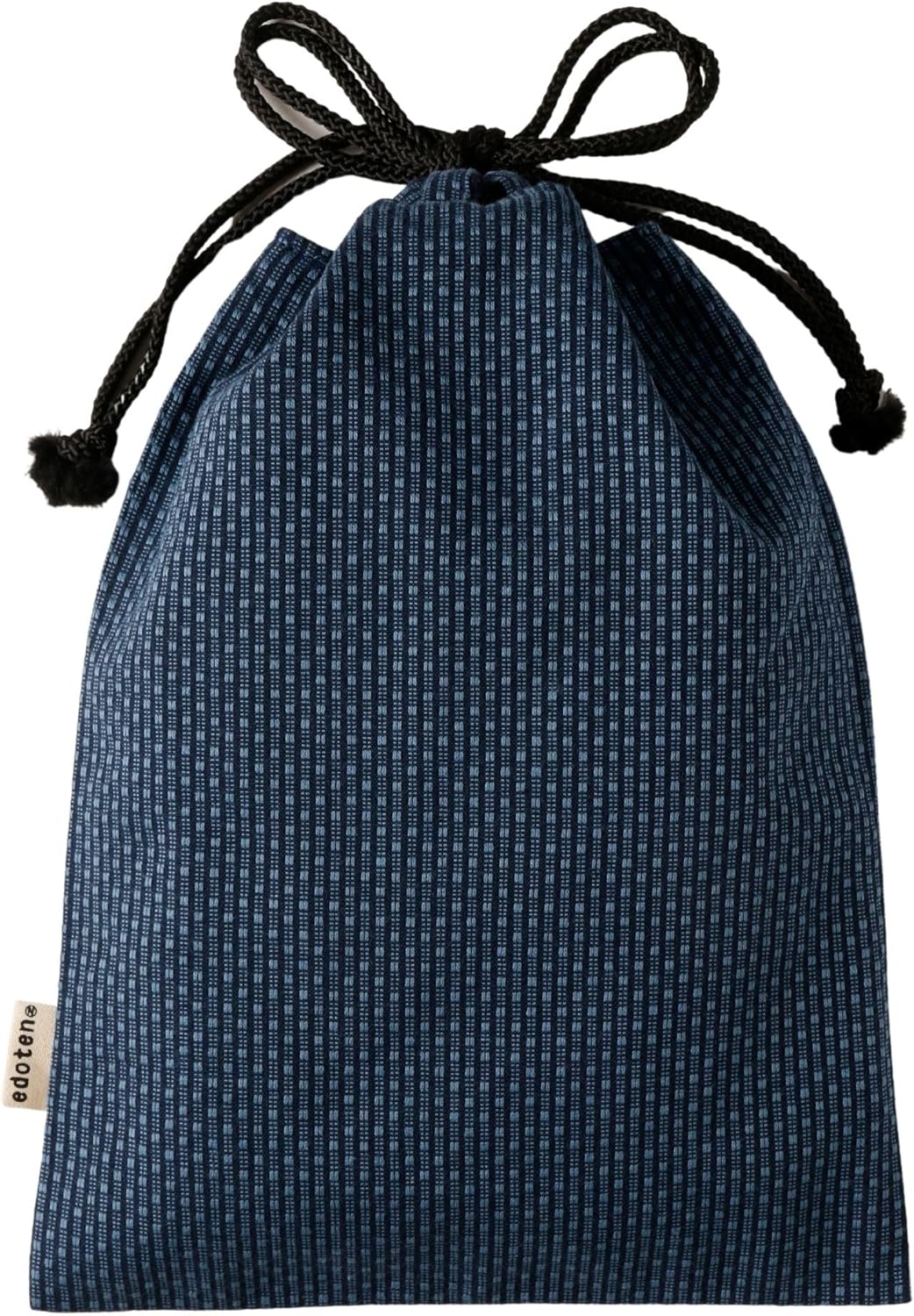 Edo-Ten Shingen Bag, Together Bag, 100% Cotton, Sashiko Fabric, Drawstring Bag, Goshuin Bookbag, Inner Pocket, Men's, Women's