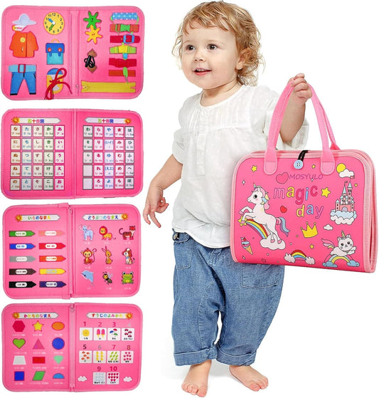 【Exclusive Brand】Montessori Toy Alphabet Chart Educational Toy Busy Board Lacing Practice Finger Training Early Learning 1 Year 2 Year 3 Year 4 Year 5 Year Dress Practice Hiragana Color Shape