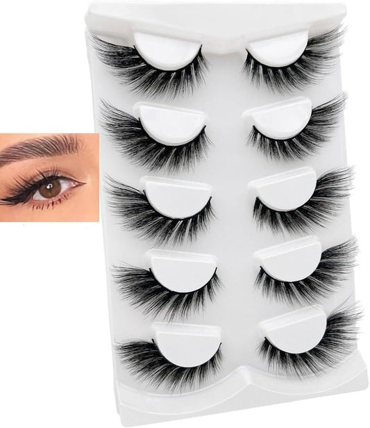 Cat Eye Eyelashes Mimic Eyelash Extensions Wing Eyelashes L Curl False Eyelashes Natural Look 3D Fake Mink Lashes