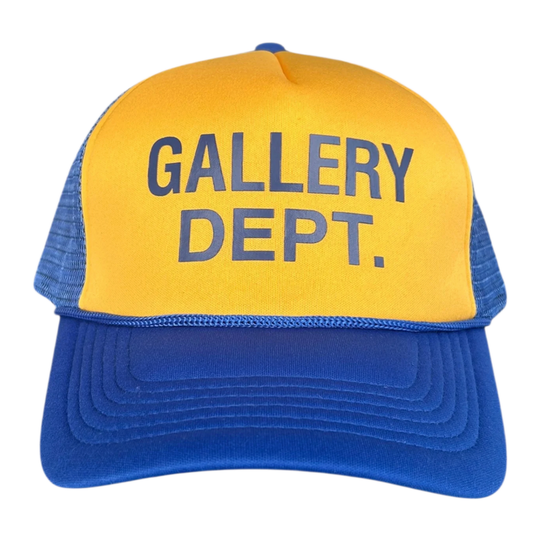 GALLERY DEPT 'YELLOW/BLUE' LOGO TRUCKER HAT