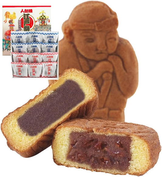 Shoei Edo Matsuri Ningyoyaki Tokyo Souvenir Japanese Sweets Gift (Red Bean Paste・Granulated Red Bean Paste)
