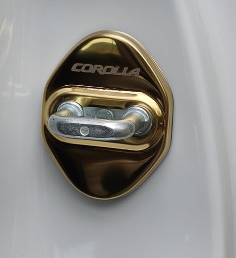 TADOKAPATU KL-MGXJ Toyota Corolla 210 Series Striker Cover Door Lock Cover Plating Accessories Interior Parts Mirror Stainless Steel 4 PCS Easy Installation Corolla Touring Corolla Sports Corolla