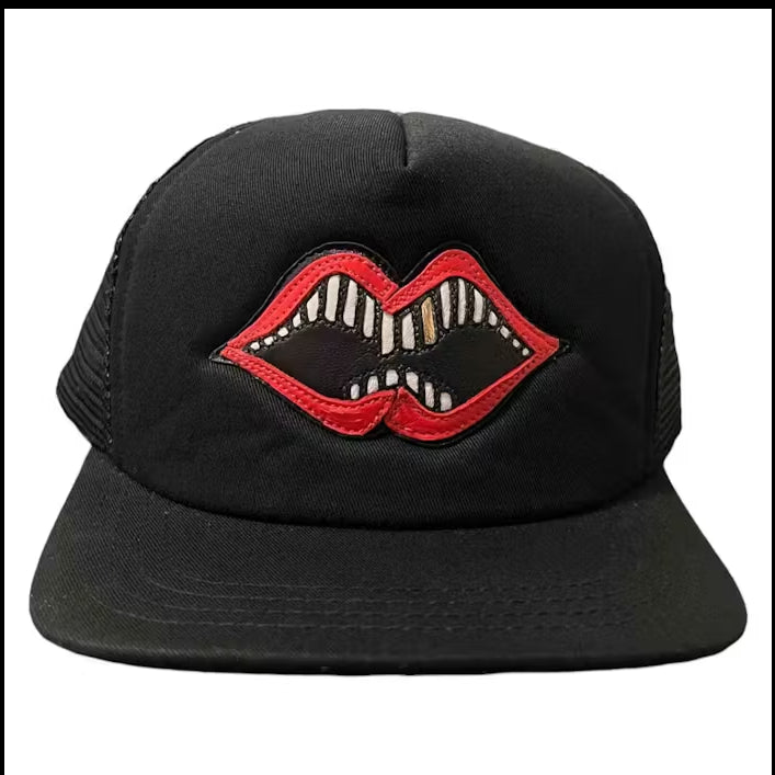 CHROME HEARTS MATTY BOY 'GOLD' CHOMPER TRUCKER HAT