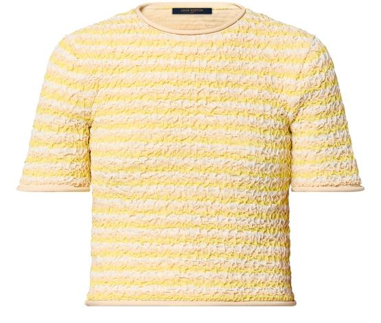 LOUIS VUITTON クリンクルニットストライプトップ - Image 1
