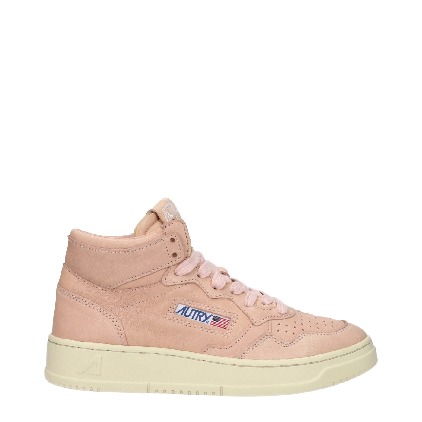 Autry Sneakers女性ピンクの革/桃 - Image 1
