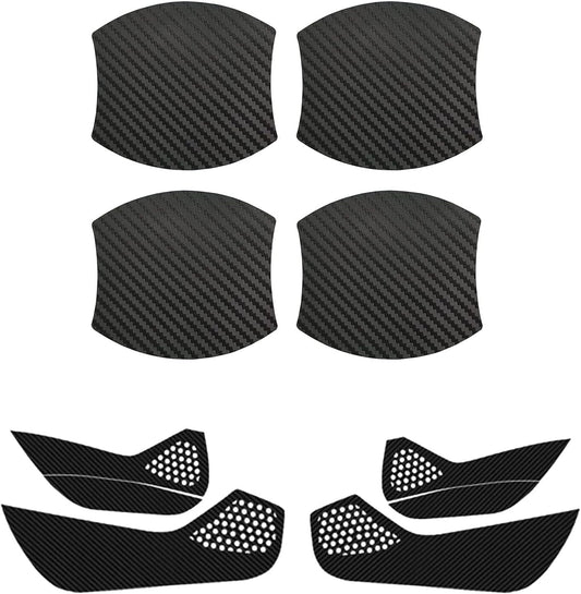 Set of 8 Toyota Corolla Touring/Sports/Sedan 210 Series Compatible Door Kick Guard, Door Trim Guard + Door Handle Protective Film, Dirt Resistant, Scratch Resistant, Designed for Vehicles, Interior