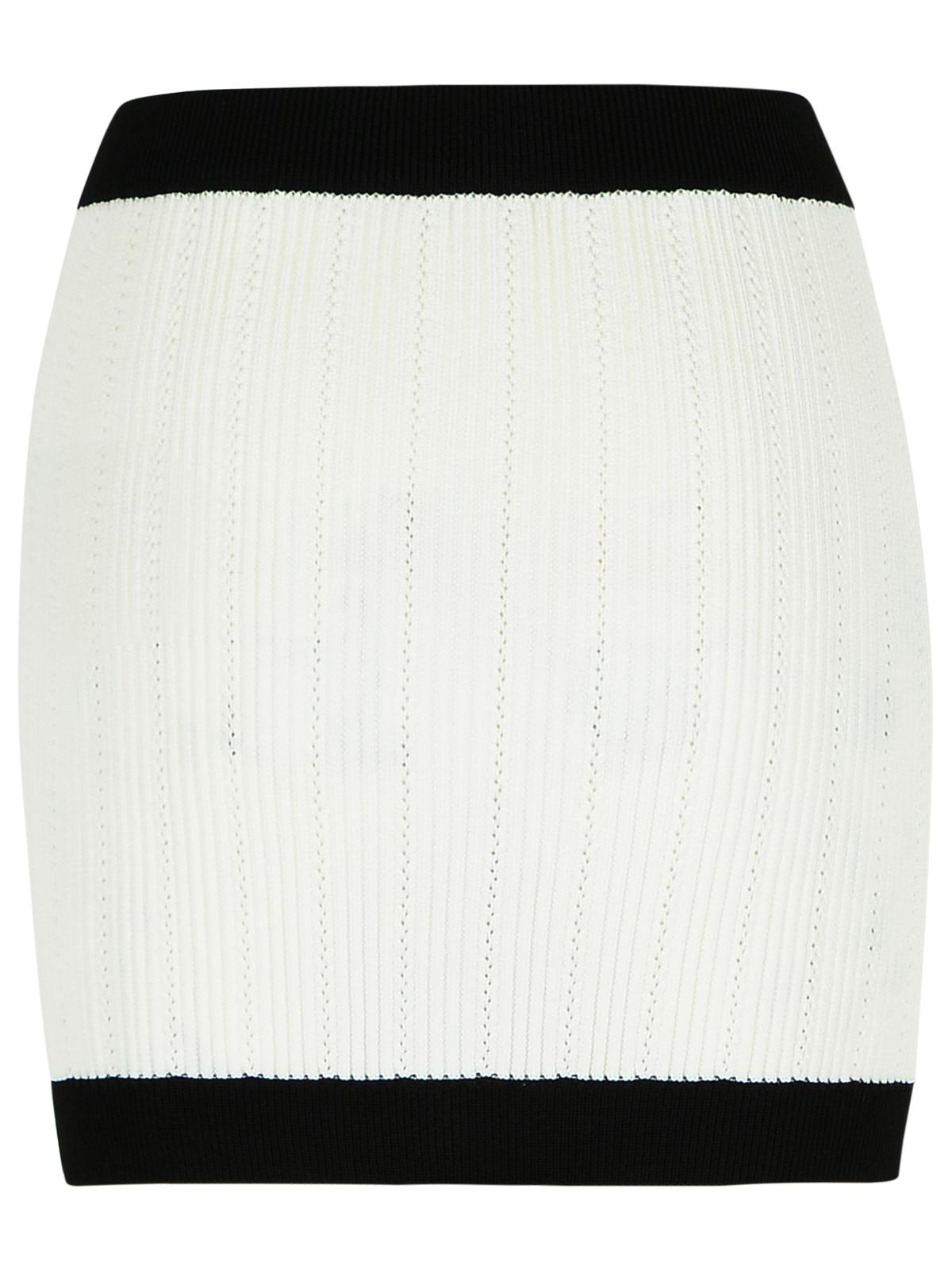 Balmain 白いビスコースブレンドのバルメインミニスカート - Image 1