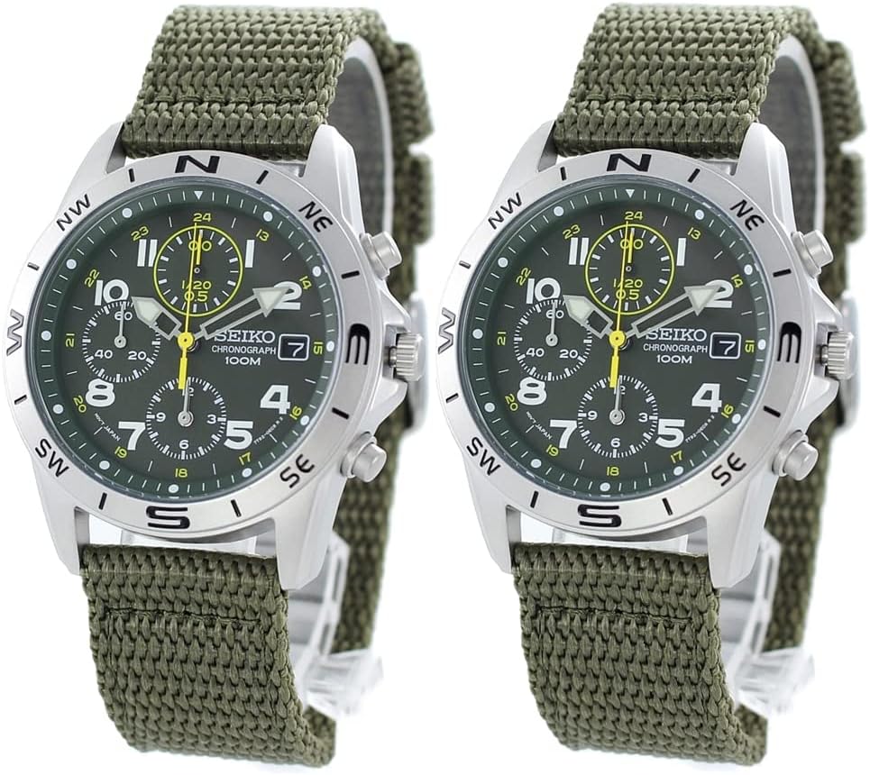 Seiko snd377rsnd377r Wristwatch, Storage Box, Men's, Women's, Date, Calendar Included, Khaki, Green, Bracelet Type