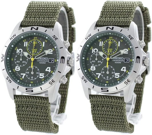 Seiko snd377rsnd377r Wristwatch, Storage Box, Men's, Women's, Date, Calendar Included, Khaki, Green, Bracelet Type