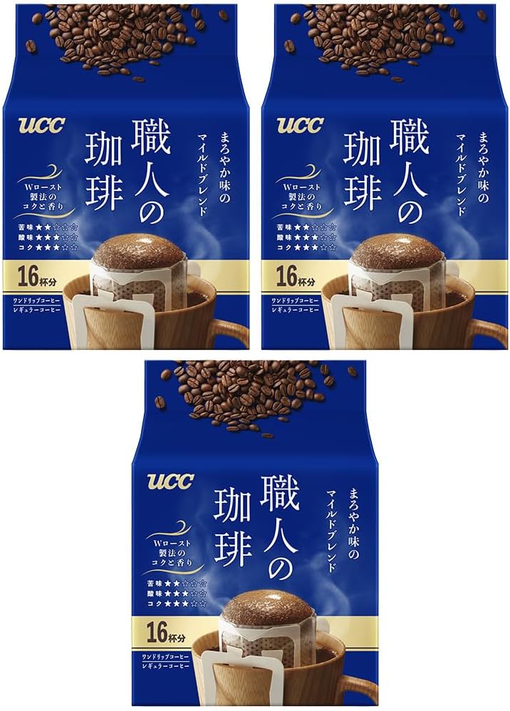 Artisan Coffee, One Drip Coffee, Mild Blend, 48 cups (16 servings x 3 packs)