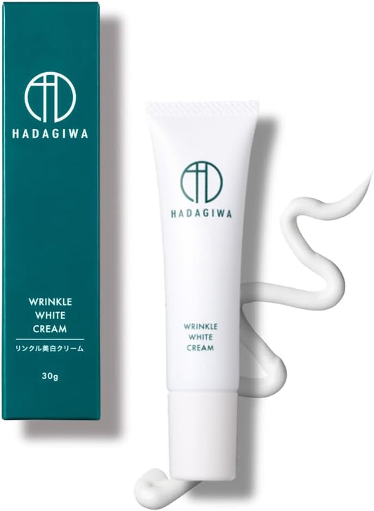 Niacinamide Skin Whitening Cream Face, Women's, Made in Japan, Wrinkle Improvement, Quasi-drug, Forehead, Neck, Eyebrows, Men's, Wrinkles, 50s and 60s, 30g Hadagiwa