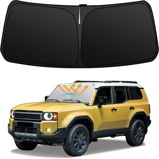Windshield Sun Shade, Vehicle-Specific, UV Protection, 6-Layer Construction, Light Shielding, Insulation, Easy Installation/Removal, Interior, Foldable, Storage Bag Included