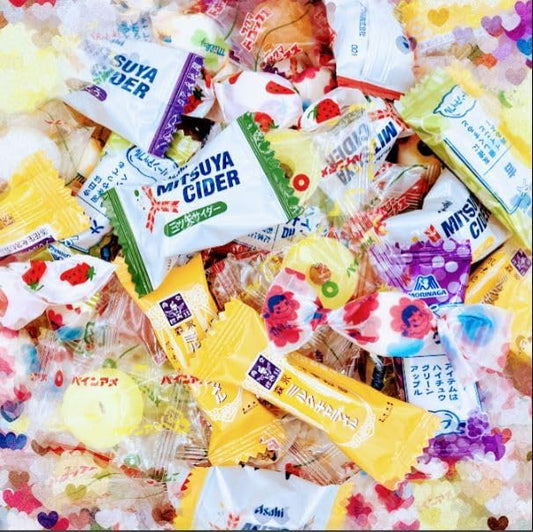 18 Types, 2.2 lbs (1 kg) Candy Candy Assortment, Commercial Use, 2.2 lbs (1 kg) (Hi-Chuo Milk Caramel, Strawberry Milk Caramel, Pine Ame, Mitsuya Cider, Sakuma Drop), Large Capacity, Value, Assortment