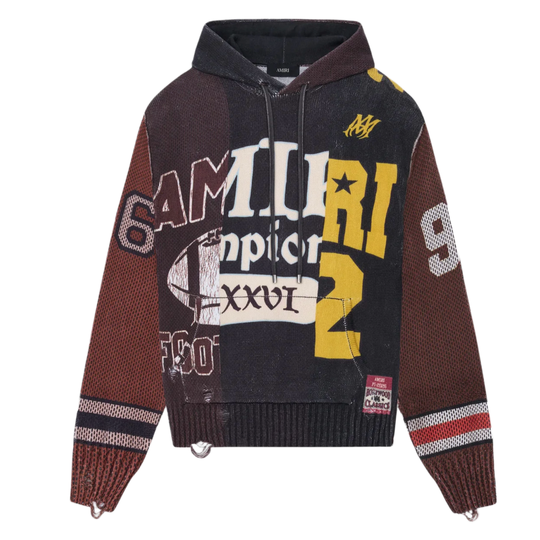 AMIRI 'SPLICED' KNIT HOODIE