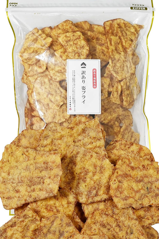 Squid Fry (Squid Ten Ikanbei) (Commercial Use, Large Amount of Sweets), Snack Sweets (Snacks, Snacks) Sennari Shokai Tsumamigura Squid Figure Fry Fold, 17.6 oz (500 g)