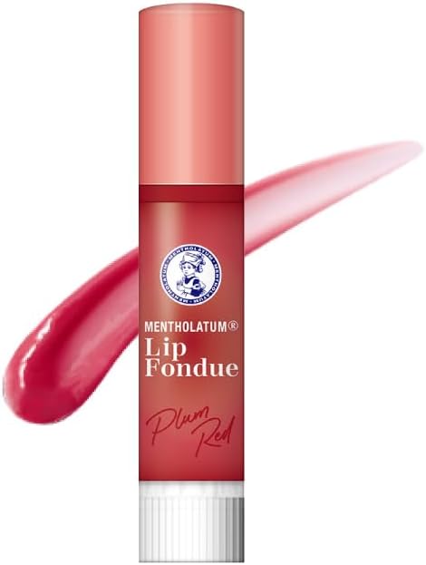 Mentholatum Lip Fondue Plum Red 0.1 oz (3.2 g) Fujon Floral Scent