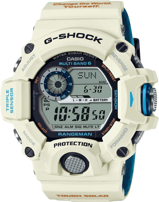 Casio G-Shock GW-9408KJ-7JR Men's Watch, Love Sea and The Earth Earthwatch, Collaboration Model, White, Limited Edition / EARTHWATCH collaboration, sports