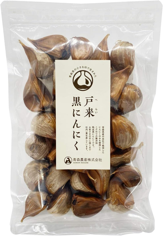 Aomori Agricultural Mori Black Garlic, Tried Black Garlic (7.1 oz (200 g) / Approx. 1 Month Supply), 6 Pieces of Fukuchi White, New Product, Produced in Aomori Prefecture