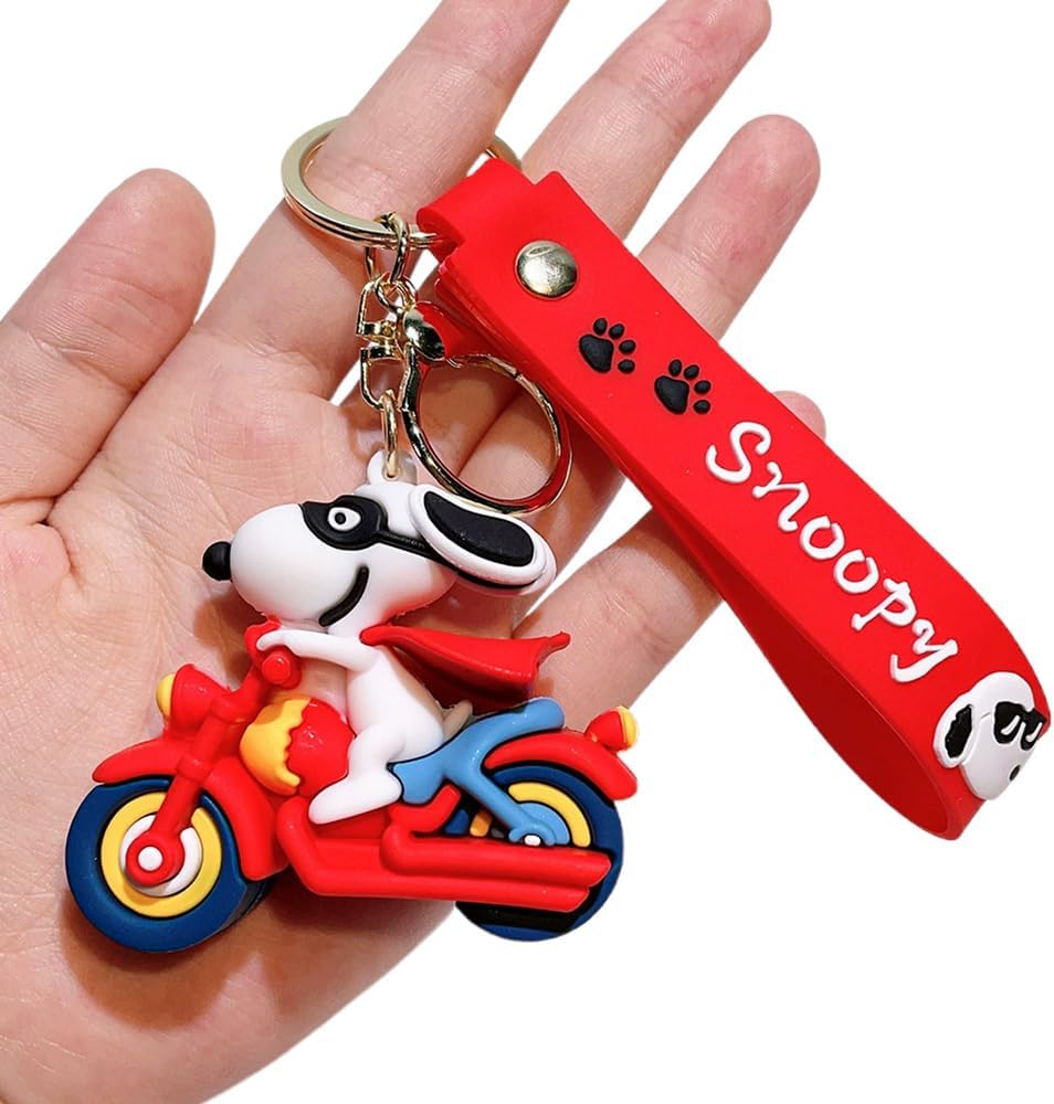 Catwo Snoopy Keychain Car Keychain Cute Bag Charm Anime Accessories Popular Goods Cell Phone Decoration