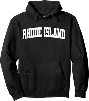 Rhode Island State - Sudadera con capucha para hombres y mujeres y niños, Negro -