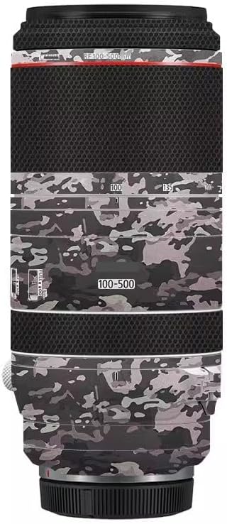 Camera Lens Sticker Coat Wrap 100 500 Protective Wrap Film Protector Decal Skin Canon RF 100-500mm F4.5-7.1 L is USM, Field Camouflage, Casual