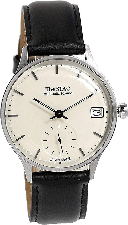 The Stack Authentic Round Watch 1.4 inches (36 mm), Classic, Men's, Women's, Made in Japan, Black, Classic