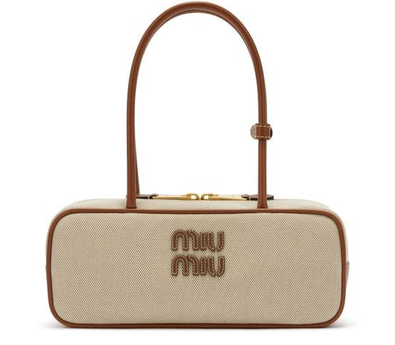 MIU MIU Leather and fabric Beau bag - Image 1