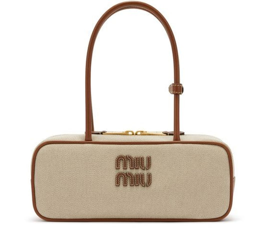 MIU MIU Leather and fabric Beau bag - Image 1