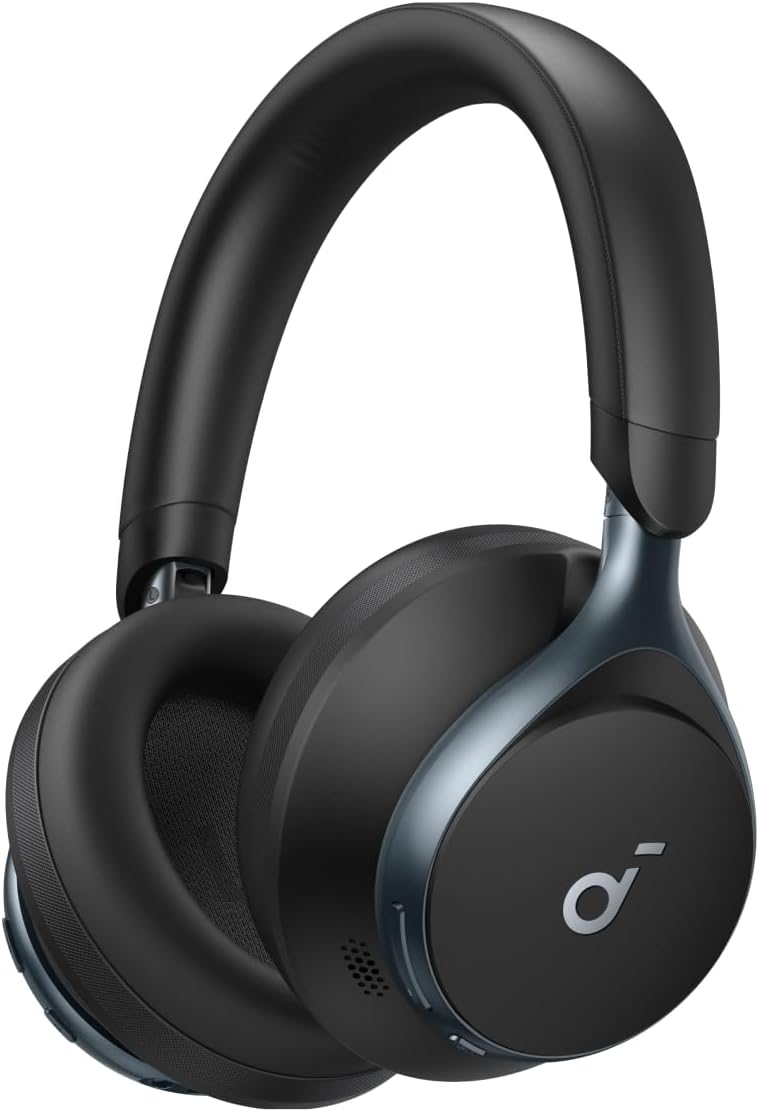 Anker Soundcore Space One (Bluetooth 5.3 Wireless Headphones) [Ultra Noise Cancelling 2.0 / Up to 55 Hours Music Playback / LDAC / High Resolution Support (Wireless/Wired), Multi-Point Compatible