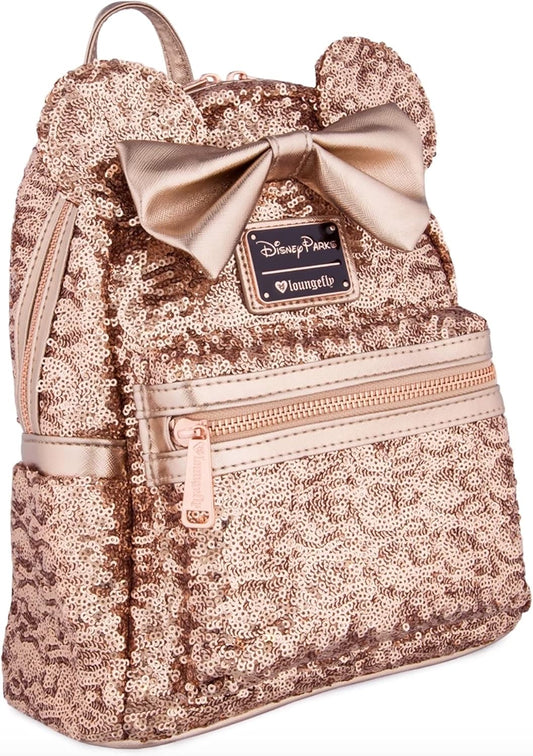 Disney Parks Exclusive - LoungefIy Mini Mochila - Oro Rosa