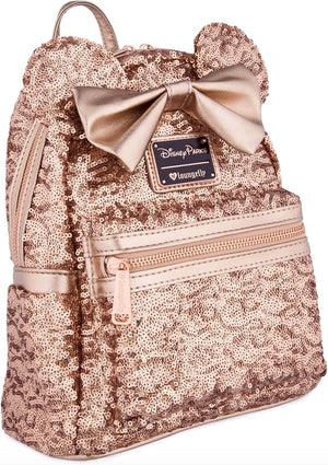 Disney Parks Exclusive - LoungefIy Mini Mochila - Oro Rosa