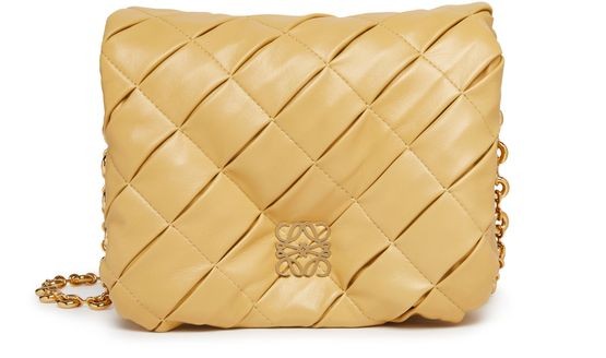 LOEWE Goya パファーバッグ ブレイディッドレザー - Image 1