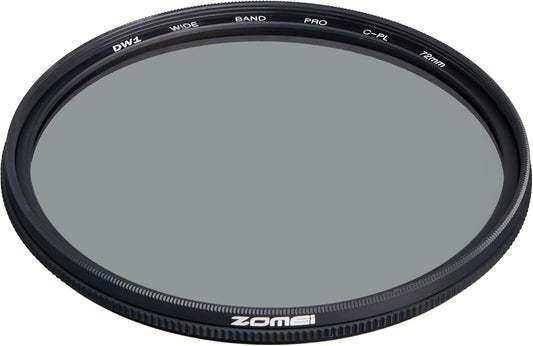Washodo "Zomei" Camera Lens Protector Circular Polarizing (CPL) Lens Filter, Made with German SCHOTT Glass, For Reflection Removal, Increased Contrast (1.6 - 3.2 inches (40.5 - 82 mm), 10 Types