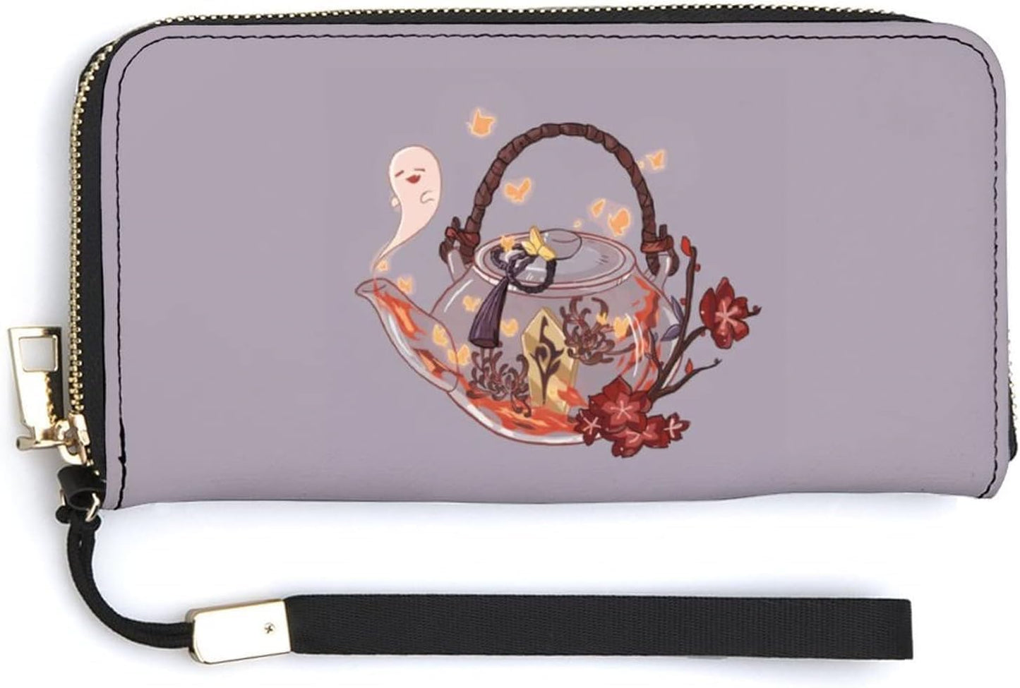 RFSHOP Original God Long Wallet, Anime Wallet, Large Capacity, Popular, Character Card Storage, Goods, Zip Around Gift, Present, PU Leather, Coin Purse, Multi-functional