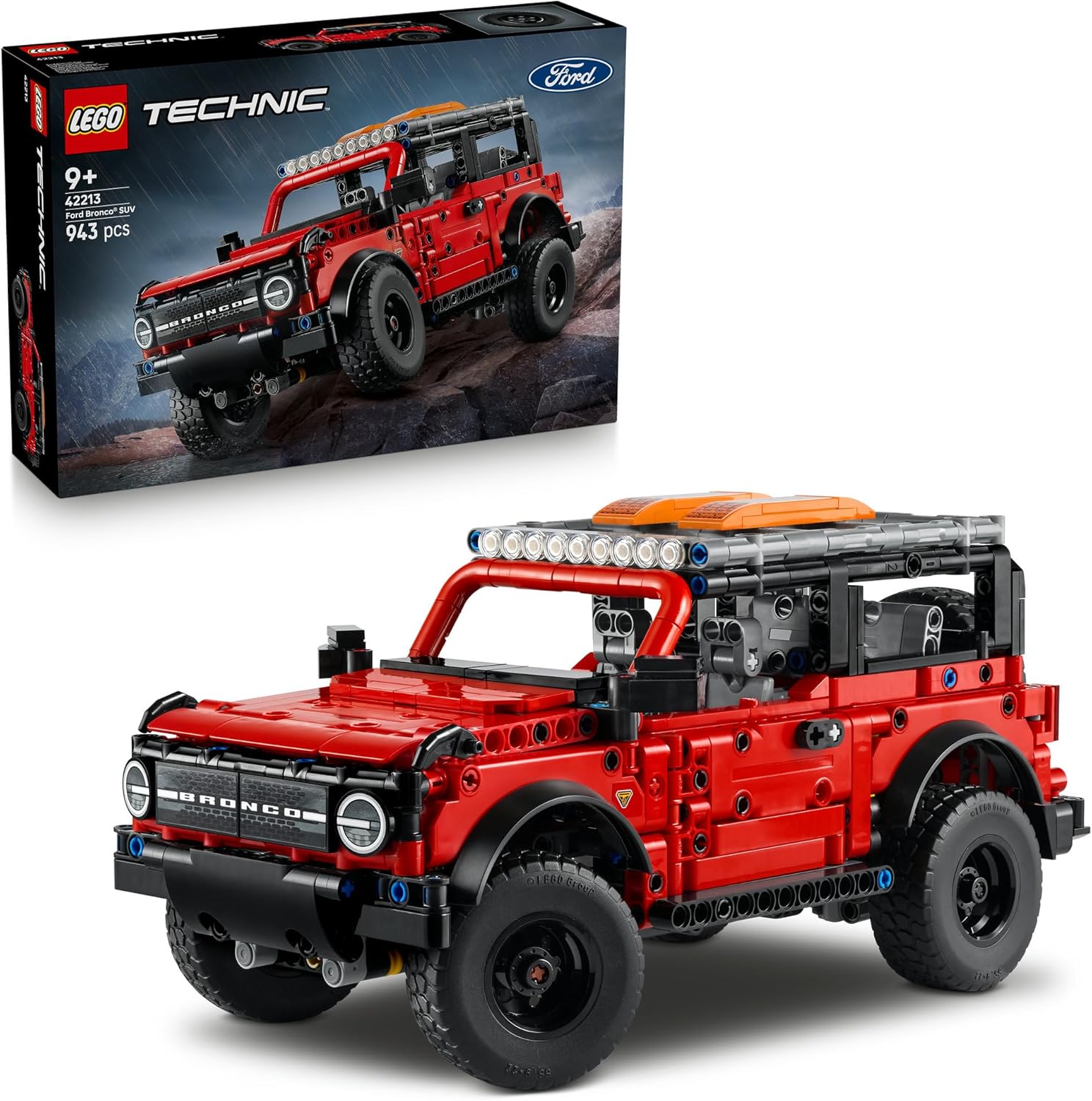 LEGO Technic Ford Bronco(R) SUV Toy, Building Blocks, Present, Birthday Gift, Vehicles, Cars, Mini Cars, Figures, Toys, For Boys, Girls, Children, Ages 9 to 11, Elementary School Students, 42213