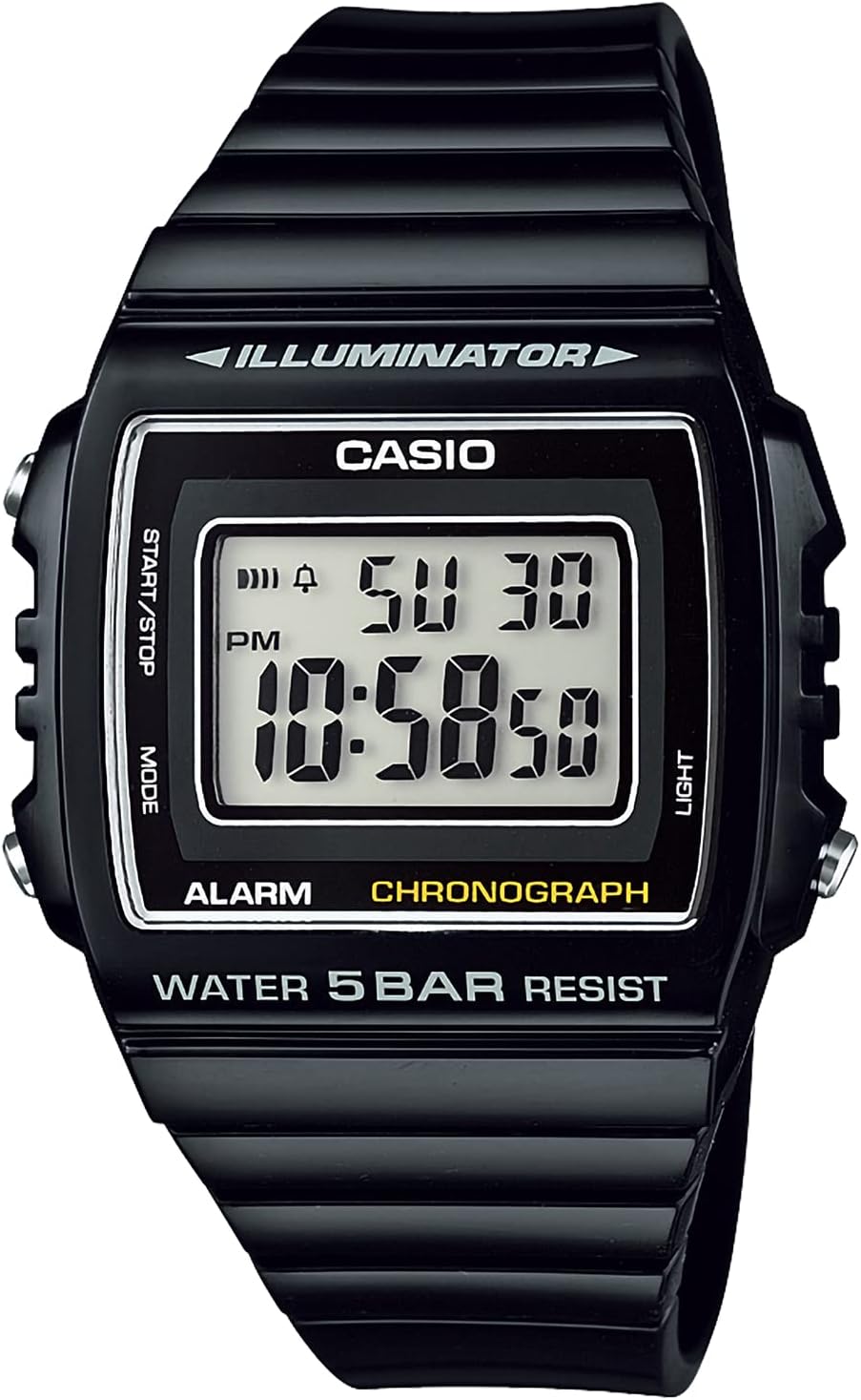 Casio W-215H Watch, Casio Collection, Black, 1 piece, Newest model
