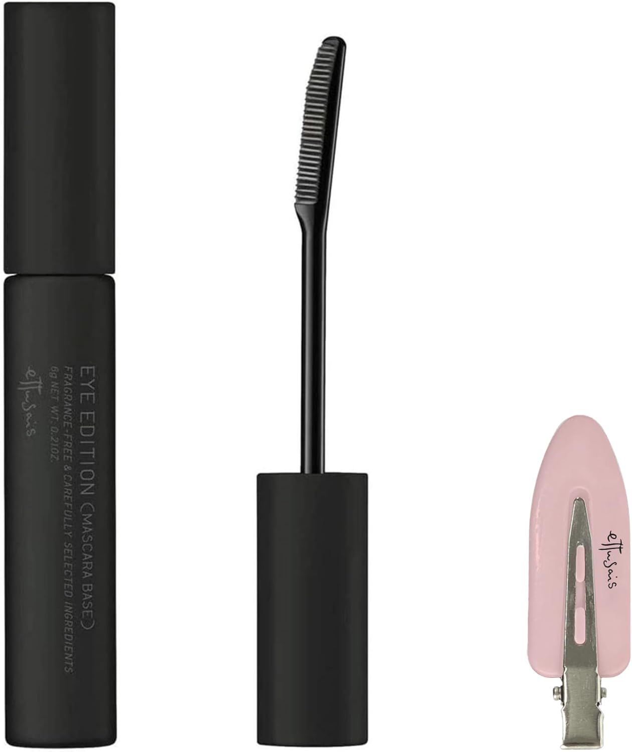 Etusais Eye Edition Mascara Base, Waterproof, Transparent Black Liquid, 0.2 oz (6 g), Includes Original Hair Clip