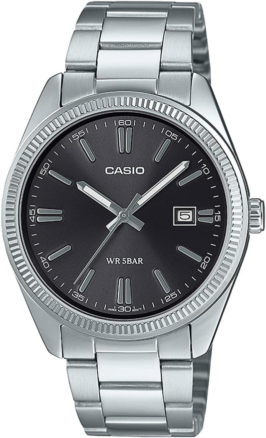 Casio Collection MTP-1302D Watch, Genuine Domestic Product, Black, Bracelet Type