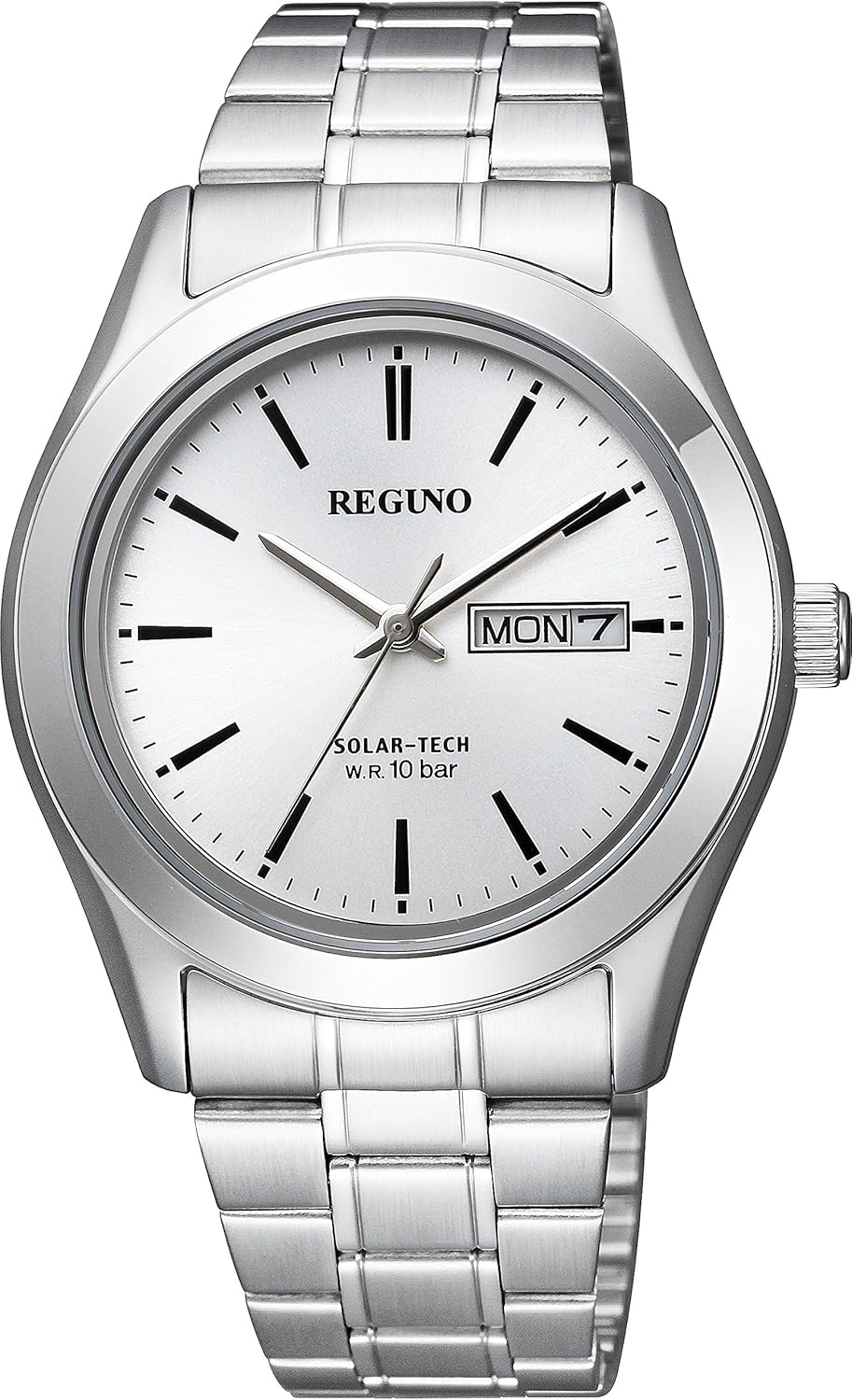 Citizen Watch REGUNO (Solar/Waterproof/Simple) KM1-211-11 Solar Tech Men's Business Analog Date Day Second Hand Silver Silver Citizen