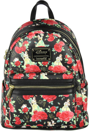 Loungefly Disney La Bella y la Bestia Belle Roses Mini Mochila