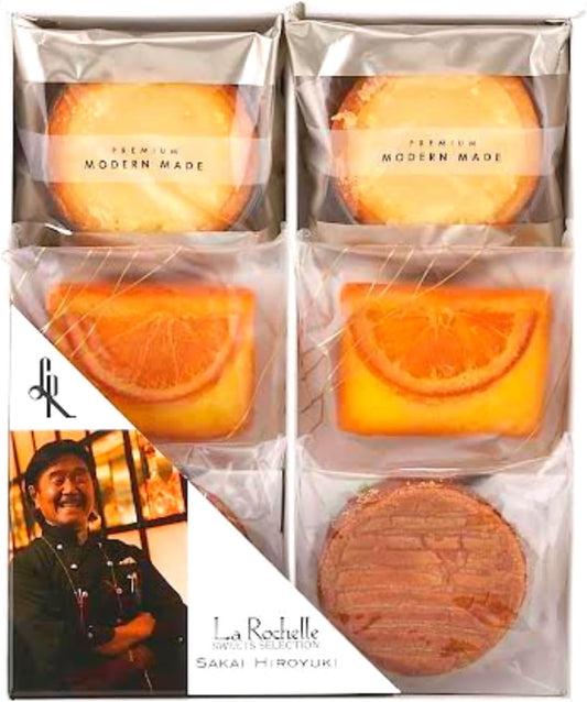 Assorted Western Confectionery, 3 Types, 6 Pieces, Hiroyuki Sakai's Commitment Cheese Tart, Luxury, Stylish, Gift, Present