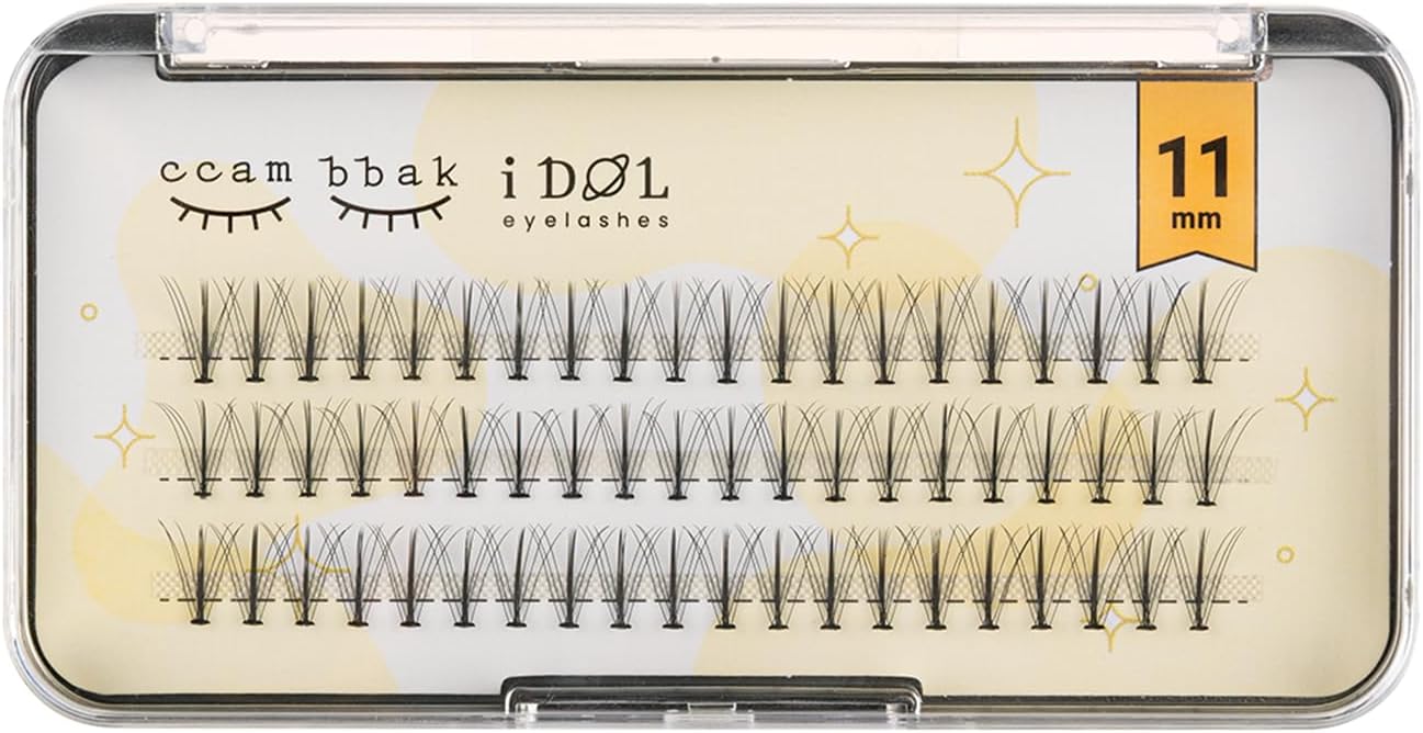 CCAMBBAK Idol False Eyelashes Partial Eyelash Eyelash Extensions Semi-Permanent Eyelash Type Matsueku Self False Eyelashes Natural, Popular, DIY, 0.3 - 0.4 inches (9 - 11 mm) (Width Type 11 mm