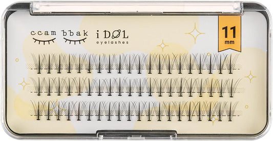 CCAMBBAK Idol False Eyelashes Partial Eyelash Eyelash Extensions Semi-Permanent Eyelash Type Matsueku Self False Eyelashes Natural, Popular, DIY, 0.3 - 0.4 inches (9 - 11 mm) (Width Type 11 mm