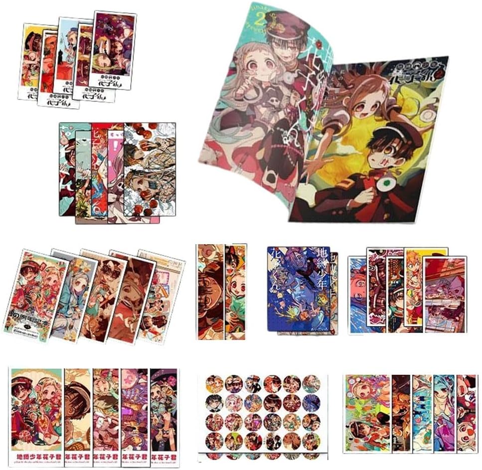 Shoujo Hanako-kun Lucky Bag Set, Hanako-kun Yahiro Nyyo Photo Collection, Acrylic Stand, Sticker, LOMO Card, Bookmark, Anime, Perfect Gift, Peripheral Decoration, Mole Goods, Present (Set of 113)