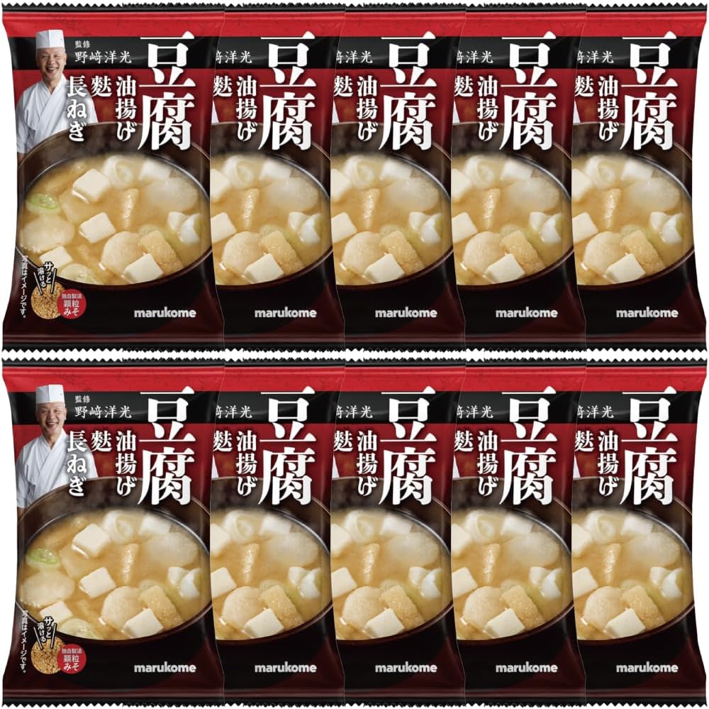 マルコメ, Nozaki Hiromitsu supervised, freeze-dried granule miso soup with tofu, 1 serving × 10 pieces, heatstroke prevention and nutrition supplement, miso soup, instant miso soup