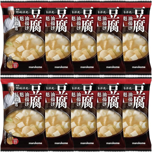 マルコメ, Nozaki Hiromitsu supervised, freeze-dried granule miso soup with tofu, 1 serving × 10 pieces, heatstroke prevention and nutrition supplement, miso soup, instant miso soup