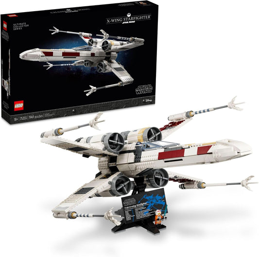 LEGO Star Wars Ultimate Collector Series X-Wing Starfighter Juego de construcción para adultos, Star Wars coleccionable para construir y exhibir con minifigura de Luke Skywalker, divertida idea de