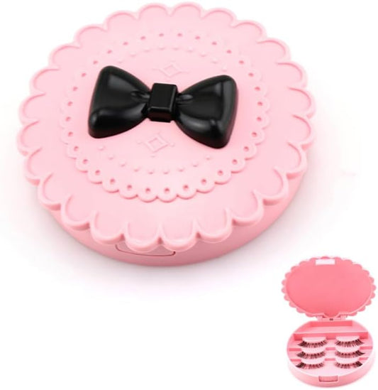 FRCOLOR Eyelash Organizer False Eyelash Acrylic Organizer Eyelash Case Cosmetic Eyelash Box, Pink