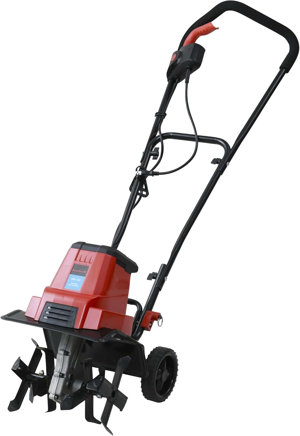 Nakatomi Electric Soil Tiller Cultivator 1050W with 300mm Tilling Width, 10m Extension Cord, Safety Button, for Lawn Mowing, Home Gardening, Weeding, Small Farming ERC-15D